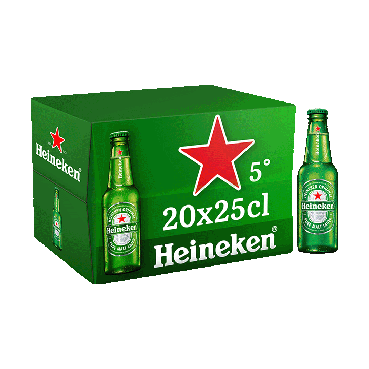 Heineken bière blonde 20x25cl 5°