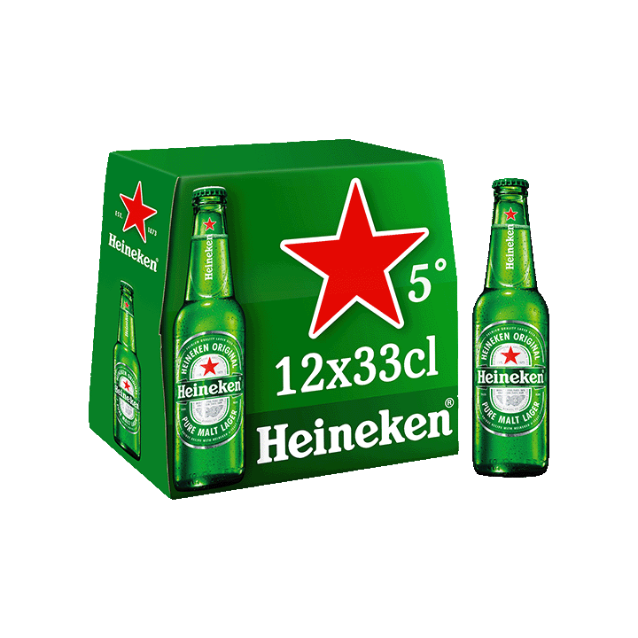 Heineken bière blonde 12x33cl 5°