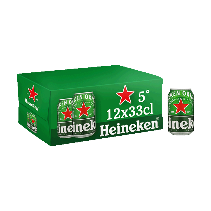Heineken Bière blonde canettes 12x33cl 5°