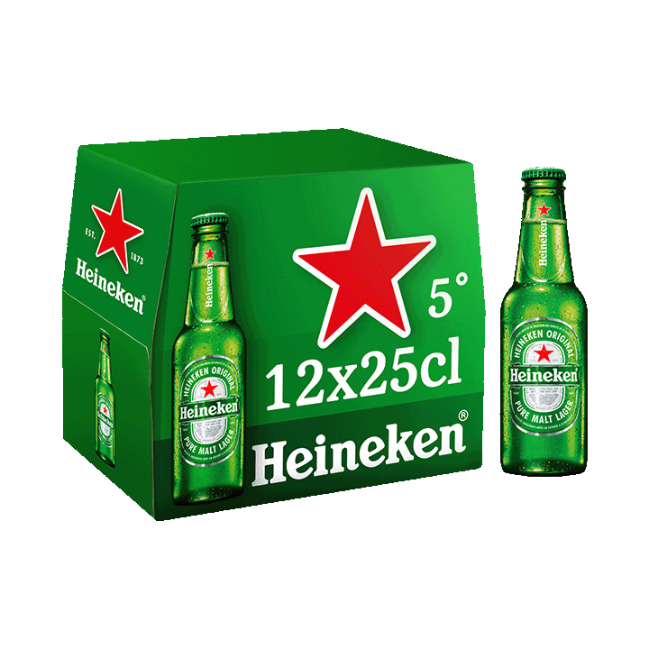Heineken bière blonde 12x25cl 5°