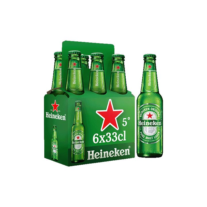 Heineken Bière boite relief 5° 6x33cl