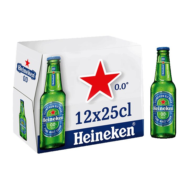 Heineken 0.0 bière blonde sans alcool 12x25cl 0.0°