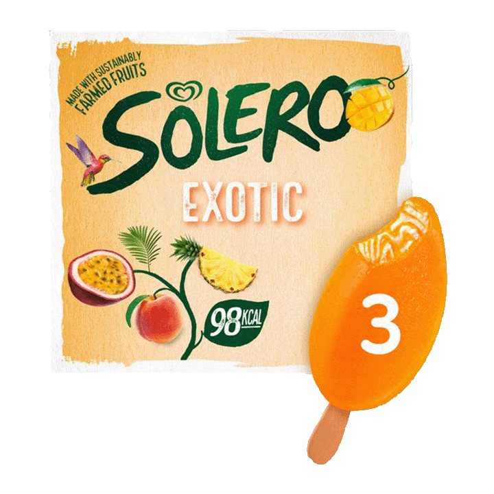 Solero Exotic Ice Cream 3 X 90ml