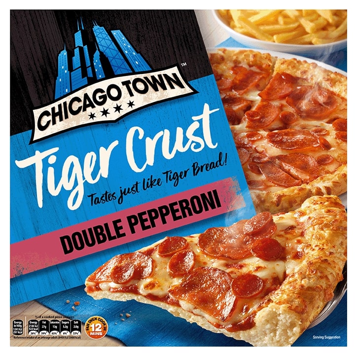 Chicago Town Tiger Crust Double Pepperoni Pizza