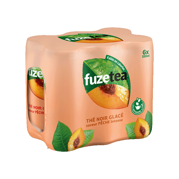 Fuze Tea Pêche Intense Canette 6x33cl 