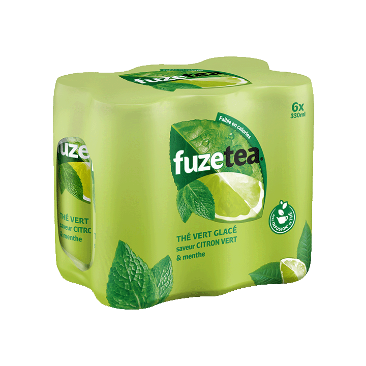 Fuze Tea Citron Vert Menthe Canette 6x33cl 