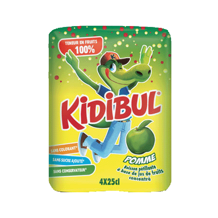 Kidibul Blikjes 4x25cl Appel