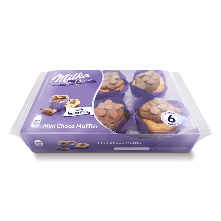 Mini muffin Milka fourré x6