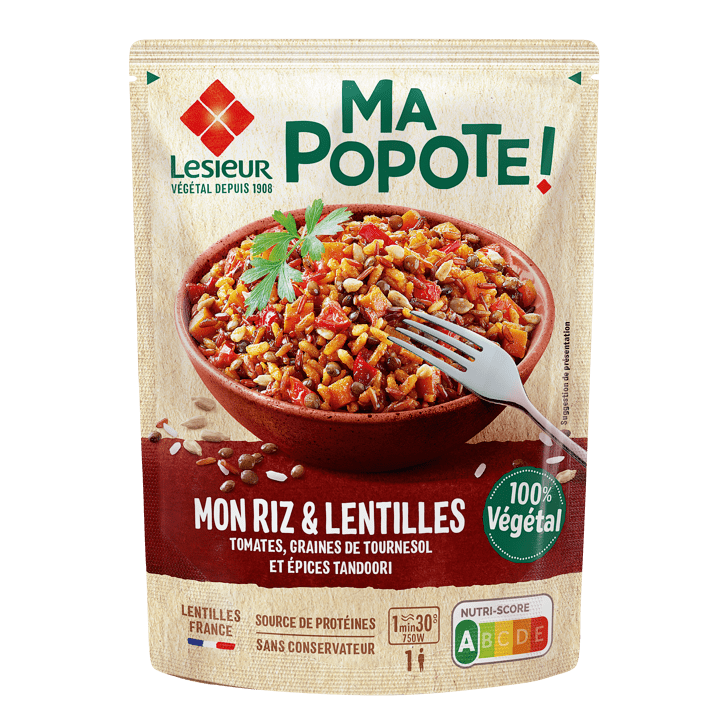Mon Riz & Lentilles Tomates, Graines de Tournesol - 220g