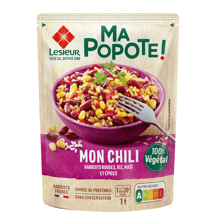 Mon Chili Haricots Rouges, Riz, Maïs et Épices - 220g