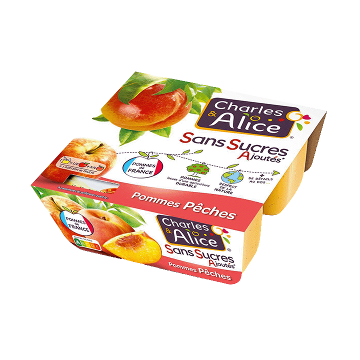Charles et Alice - Pommes pêches 4x100g