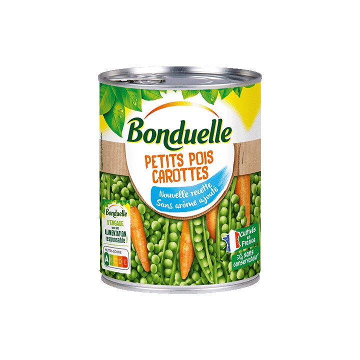 Petits Pois Carottes sans arôme ajouté - 800g
