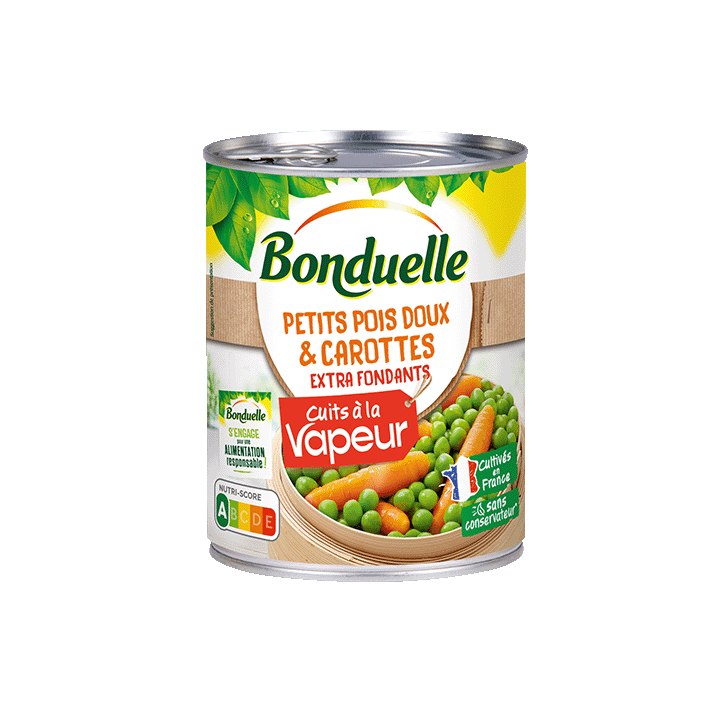 Petits Pois Carottes vapeur - 610g
