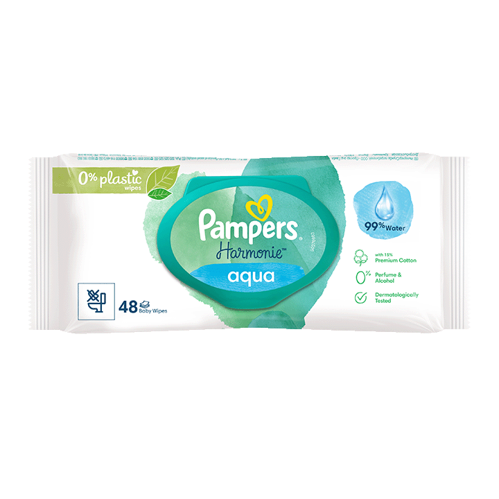 Lingettes Pampers Harmonie Aqua 0%