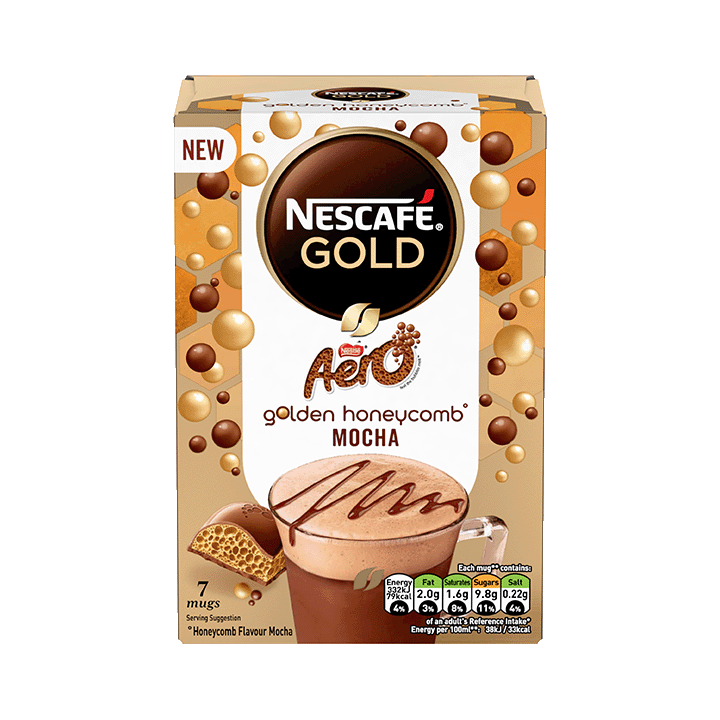 NESCAFÉ GOLD Golden Honeycomb AERO Mocha 7 x 19g Sachets