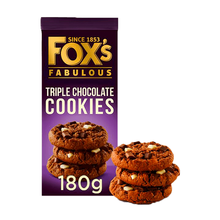 Fox's Biscuits Chunkie Triple Chocolate Cookies 180g