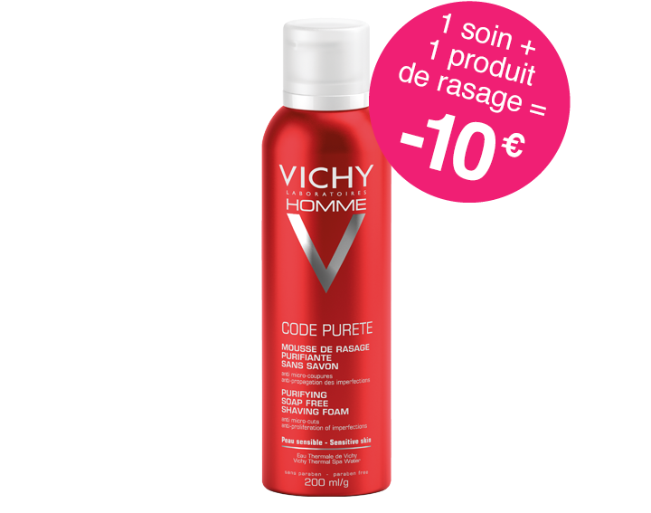 Code Pureté, Mousse de Rasage Purifiante Sans Savon
