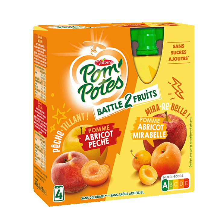 Pomme Abricot Pêche / Pomme Abricot Mirabelle 4x90g