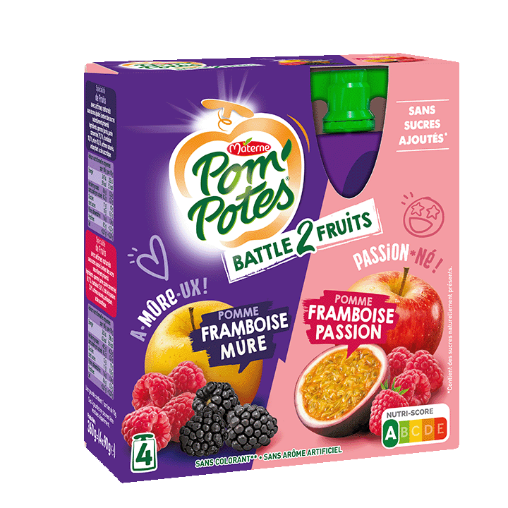 Pomme Framboise Mûre / Pomme Framboise Passion 4x90g