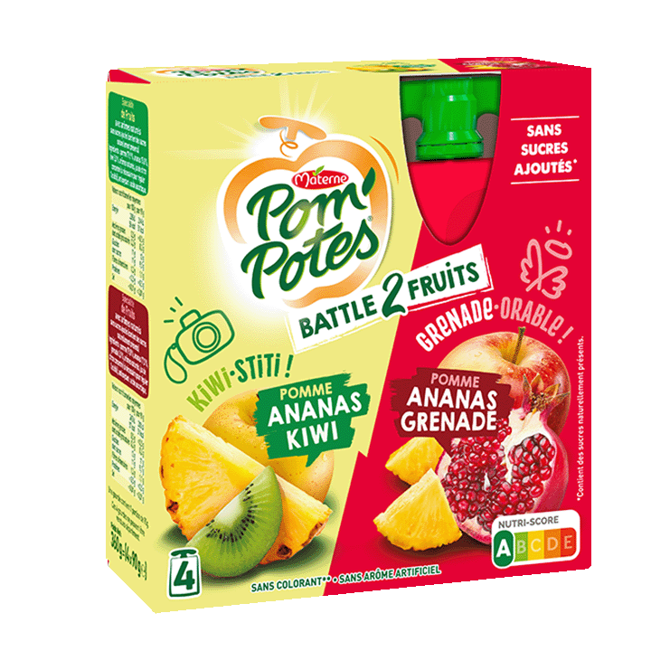 Pomme Ananas Kiwi / Pomme Ananas Grenade 4x90g