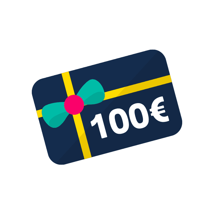 5 cartes cadeaux de 100€