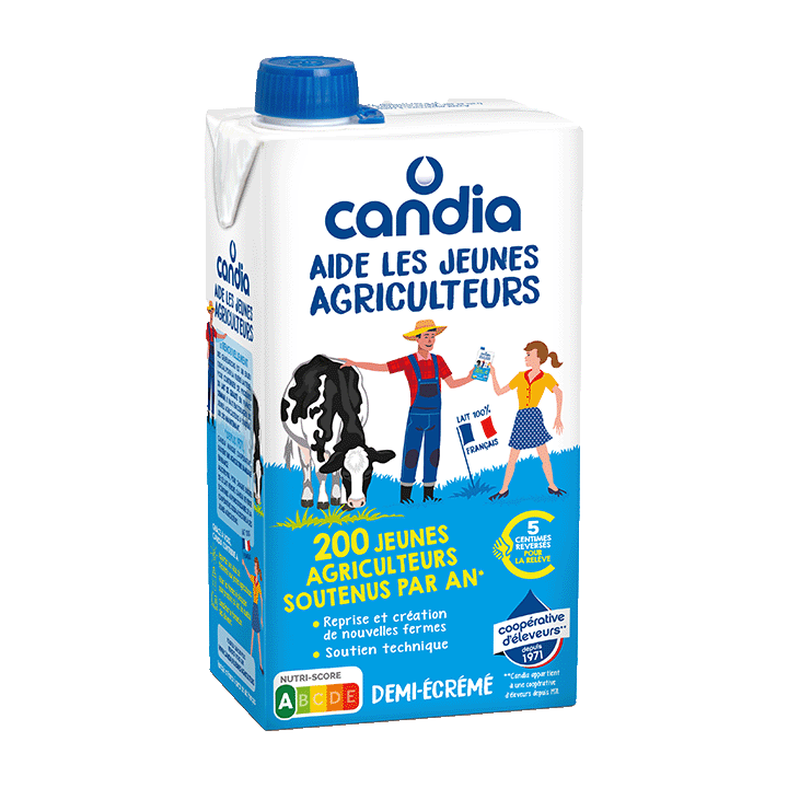 Candia Aide les Jeunes Agriculteurs Brique 1L