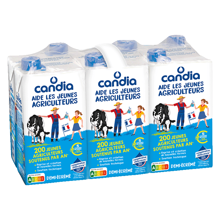 Candia Aide les Jeunes Agriculteurs Brique 6x1L