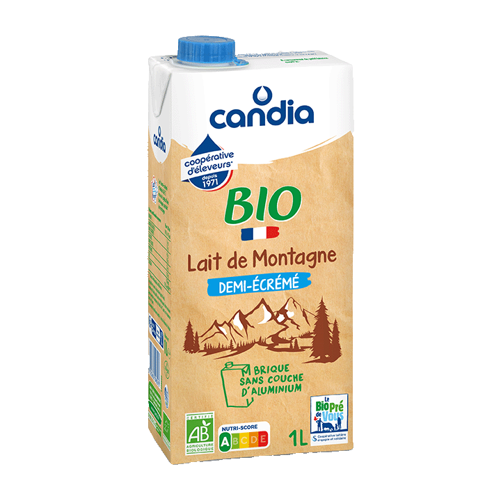 Candia Lait de Montagne Bio Brique 1L