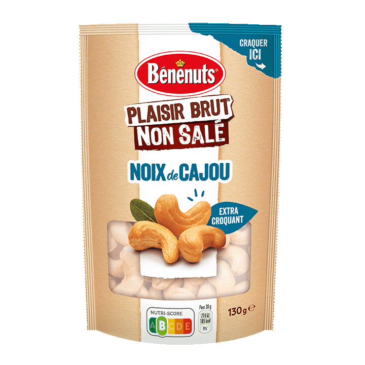 Plaisir Brut Non Salé Noix de Cajou 130G