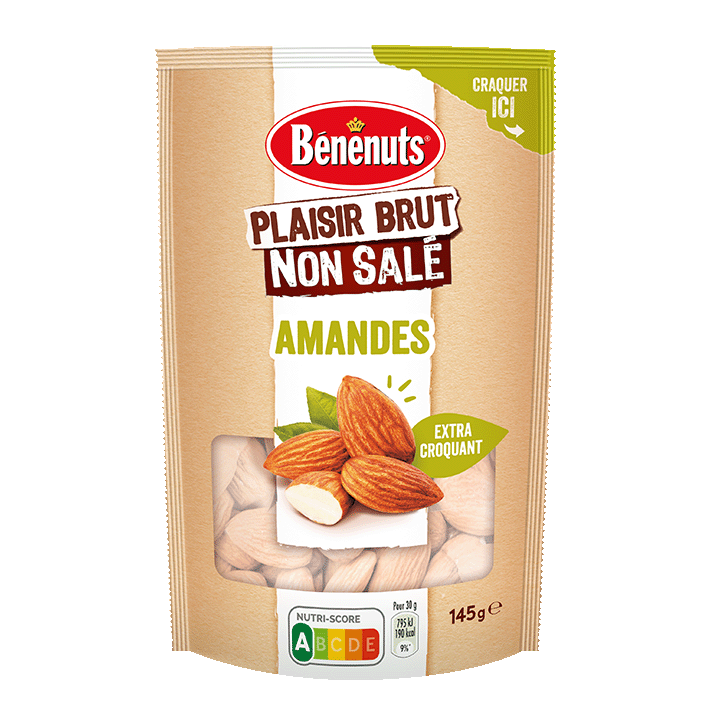 Plaisir Brut Non Salé Amandes 145G