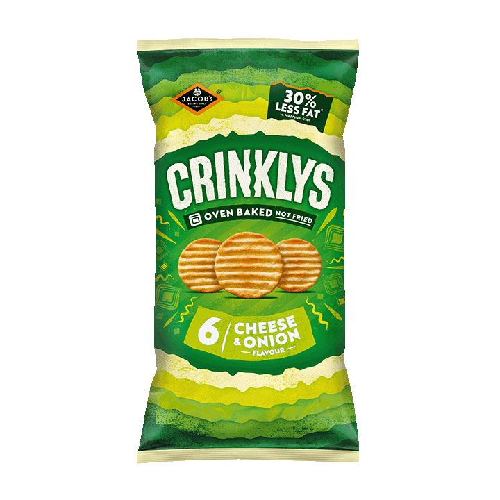 Jacob's Crinklys Cheese and Onion 6 Pack