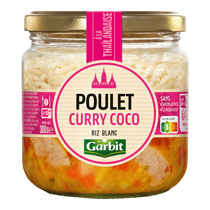 Poulet Curry Coco et riz blanc