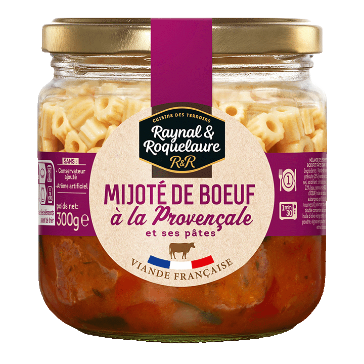 Mijoté de Bœuf à la Provençale et ses pâtes 