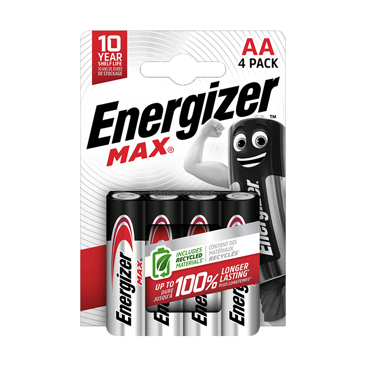 Energizer Max pack de 4 piles alcalines AA