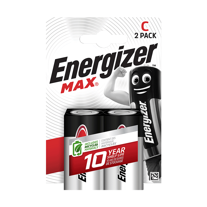 Energizer Max pack de 2 piles alcalines C