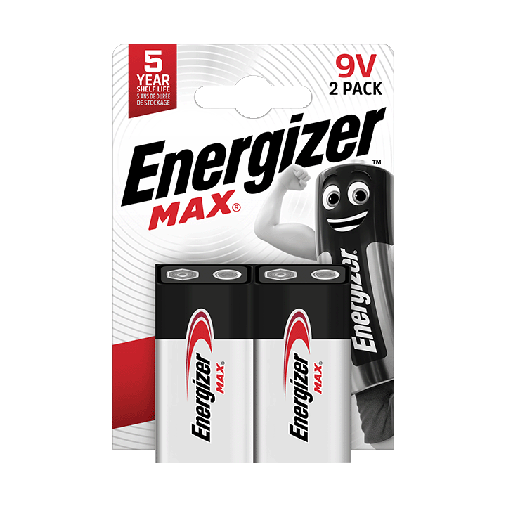 Energizer Max pack de 2 piles alcalines 9V