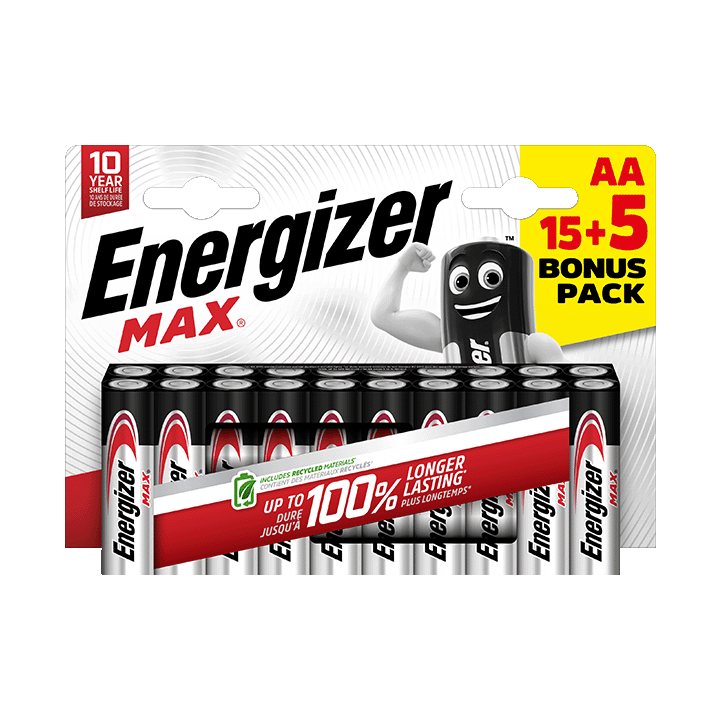 Energizer Max pack de 15+5 piles alcalines AA