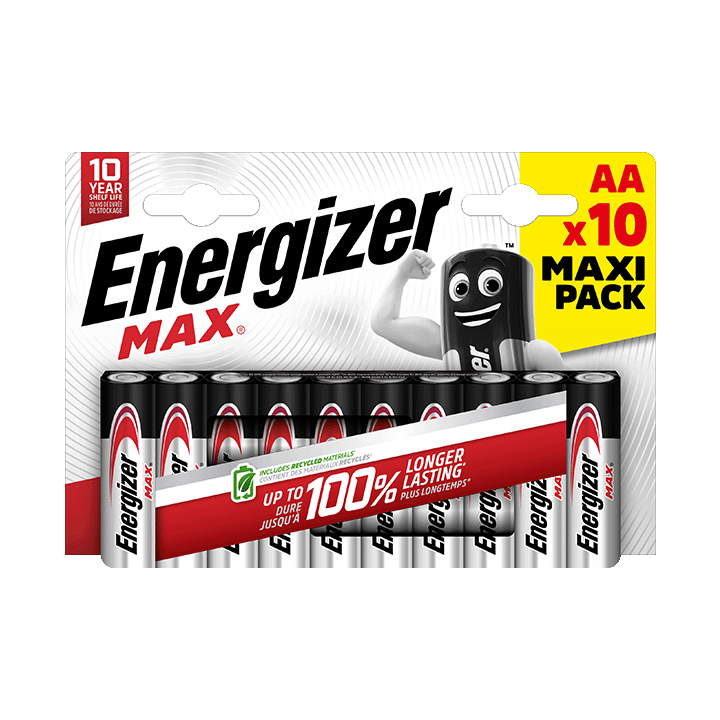 Energizer Max pack de 10 piles alcalines AA