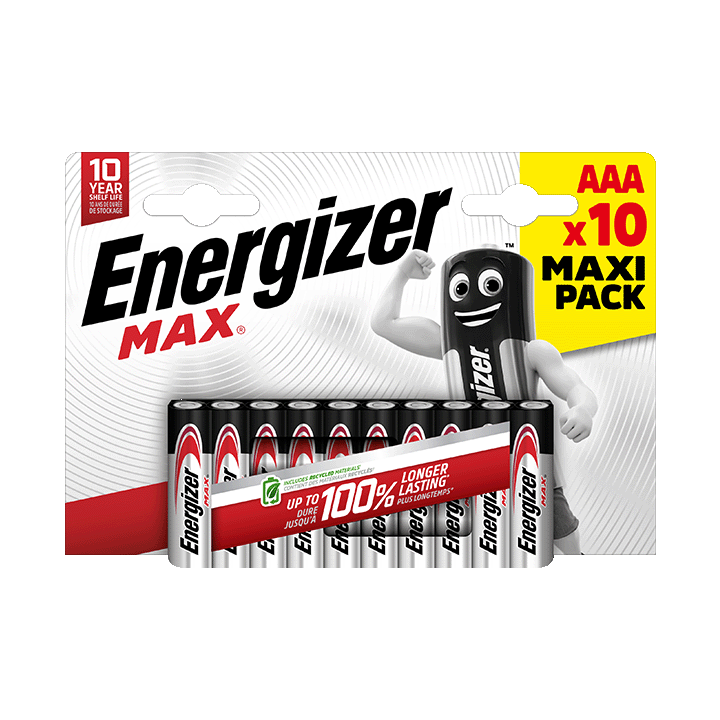 Energizer Max pack de 10 piles alcalines AAA