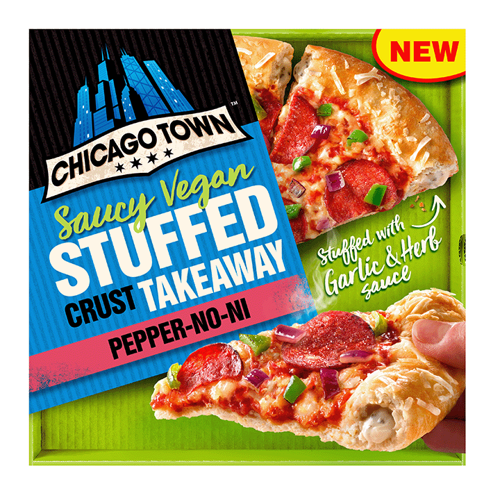 Vegan Takeaway Pepper-no-ni Garlic Stuffed Crust Pizza 493g