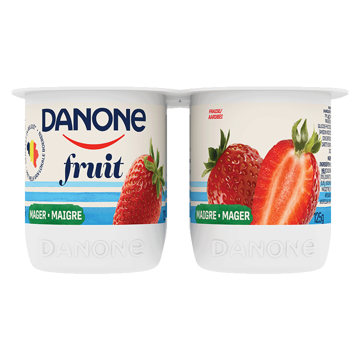 Danone Aardbeienyoghurt Mager 4x125g