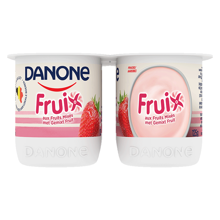 Danone Fruix Aardbeienyogurt 4x125g