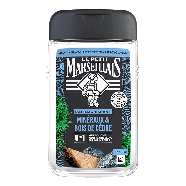 Le Petit Marsellais Gel Douche Homme Mineraux Cedre 250Ml 