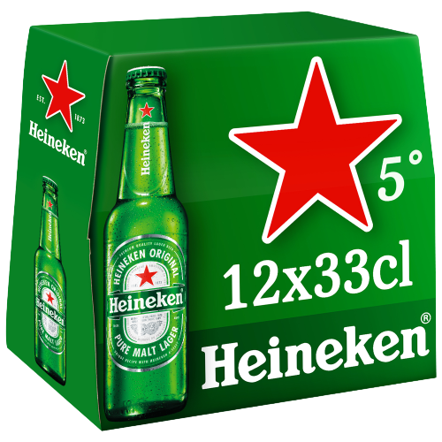 Heineken Bière blonde pack 12x33cl 5°