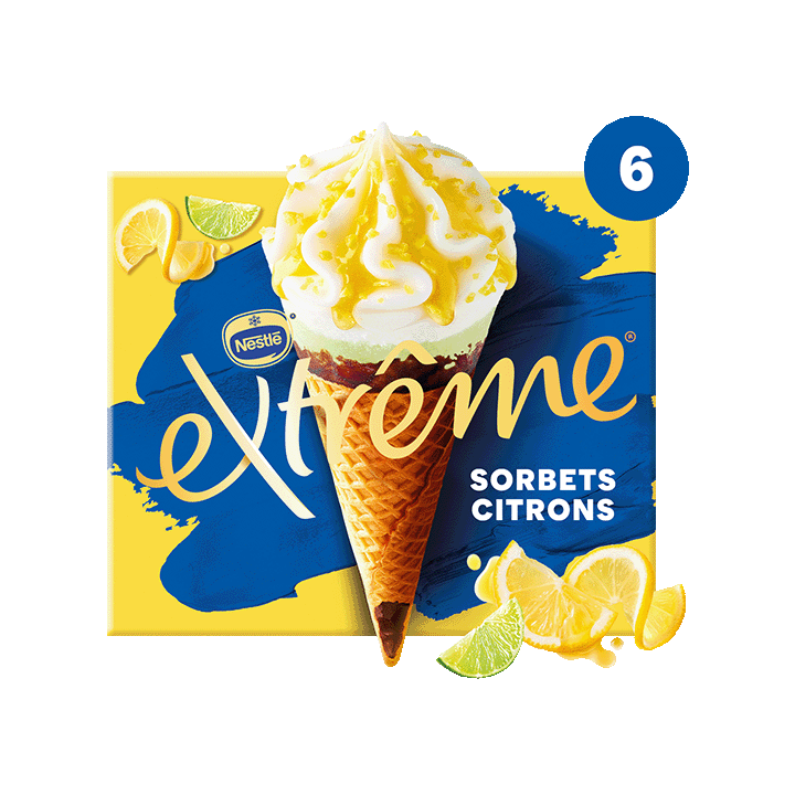 Cône Sorbet Extrême Citrons X6