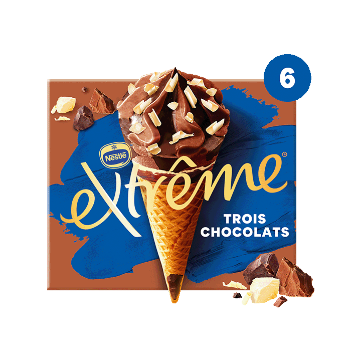 Cône Extrême 3 Chocolats X6