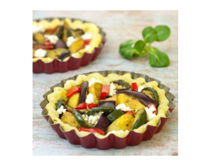 Tartelettes à la méditerranéenne.