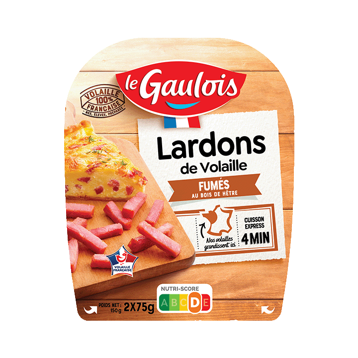 Lardons de volaille Fumés  Le Gaulois