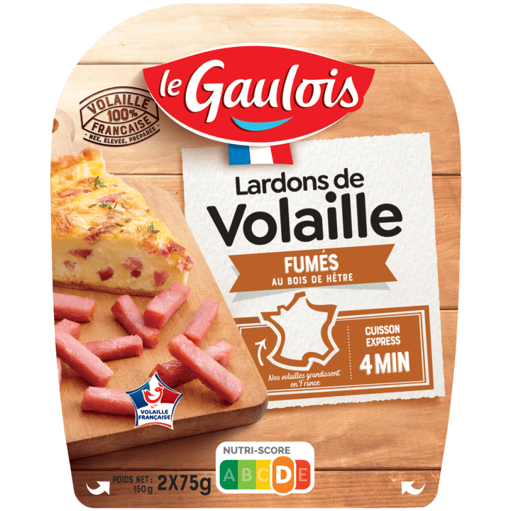 Lardons de volaille Fumés Le Gaulois