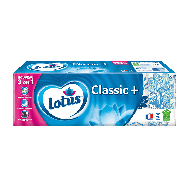 Mouchoirs Lotus étuis Classic+ x24